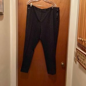 NWT Tahari chocolate cheetah print polyester blend I pants
